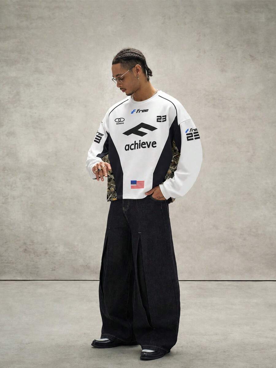 Moletom Pavtros Oversized Gráfico Corrida