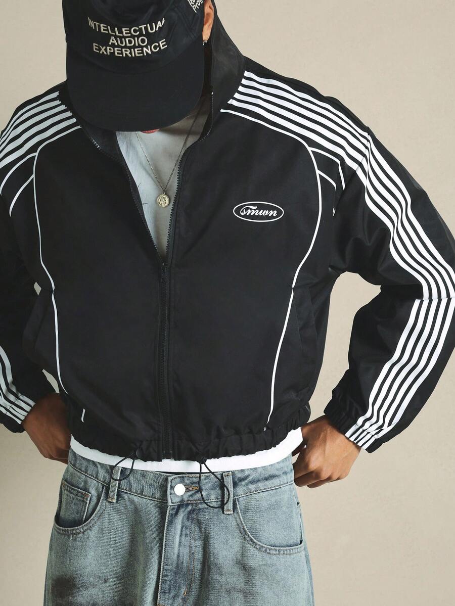 Jaqueta Pavtros Three-Stripe Track Jacket Black - foto 4