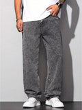Calça Jeans Masculina Balão Reto Baggy Premium Streetwear Oversized Rapper Ganga Estilo Skatista Folgadas