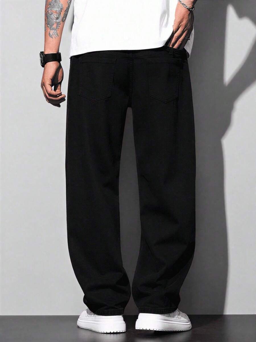 Calça Pavtros Loose Fit Washed Denim Grey - foto 12