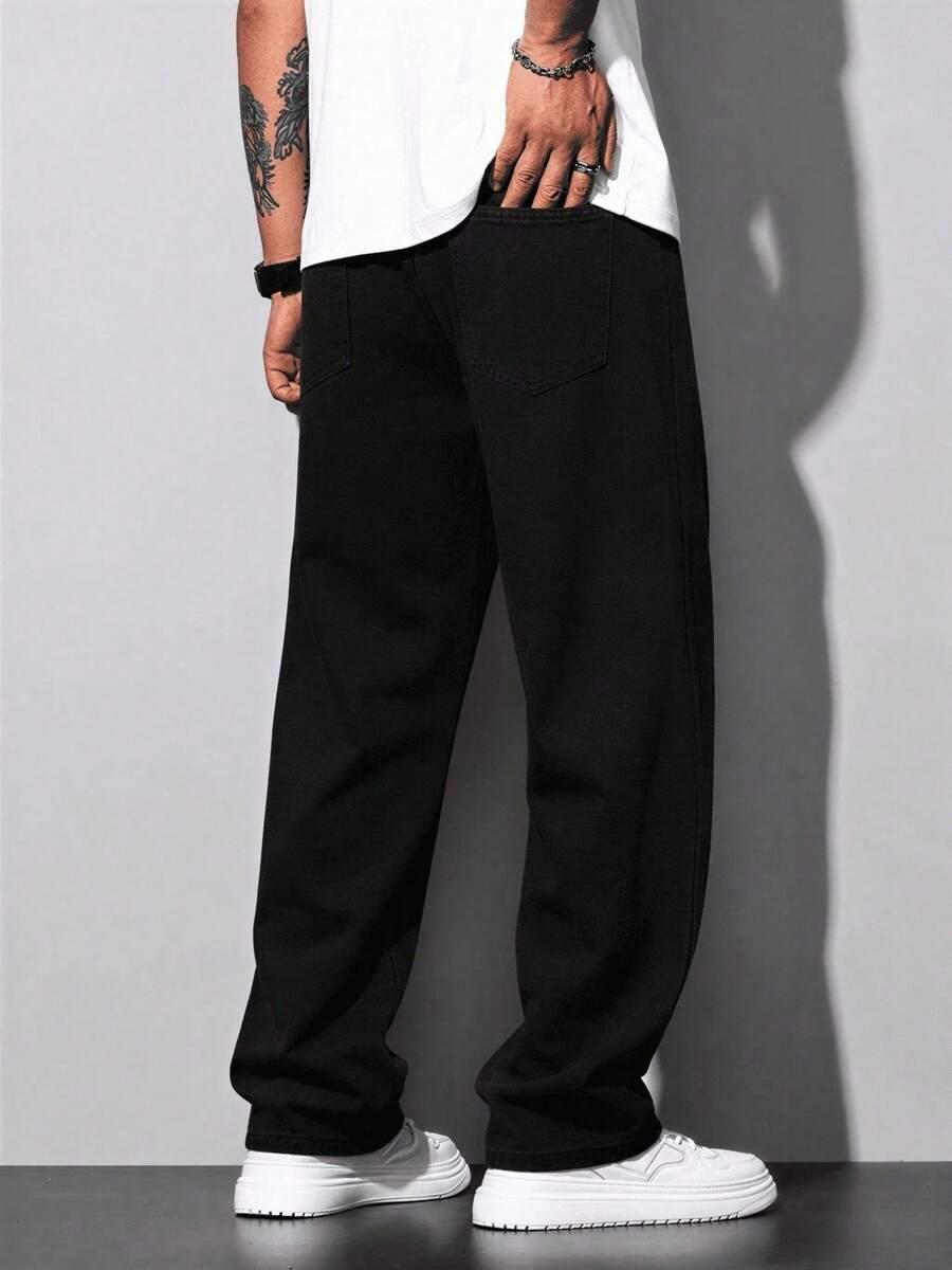 Calça Pavtros Loose Fit Washed Denim Grey - foto 16