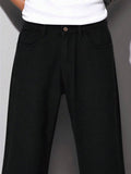 Calça Jeans Masculina Balão Reto Baggy Premium Streetwear Oversized Rapper Ganga Estilo Skatista Folgadas