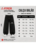 Calça Jeans Masculina Balão Reto Baggy Premium Streetwear Oversized Rapper Ganga Estilo Skatista Folgadas