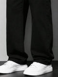 Calça Jeans Masculina Balão Reto Baggy Premium Streetwear Oversized Rapper Ganga Estilo Skatista Folgadas