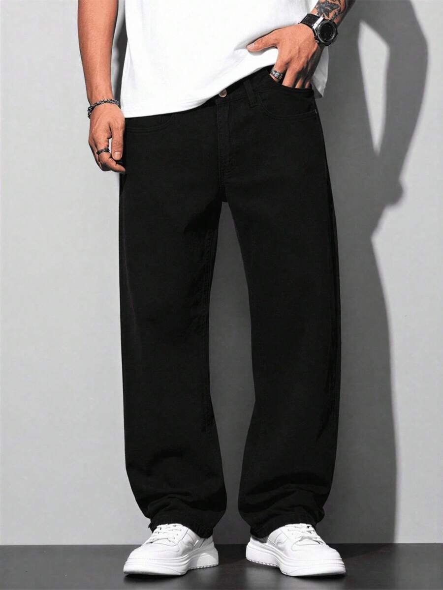 Calça Pavtros Loose Fit Washed Denim Grey - foto 19