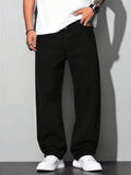 Calça Jeans Masculina Balão Reto Baggy Premium Streetwear Oversized Rapper Ganga Estilo Skatista Folgadas