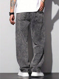 Calça Jeans Masculina Balão Reto Baggy Premium Streetwear Oversized Rapper Ganga Estilo Skatista Folgadas