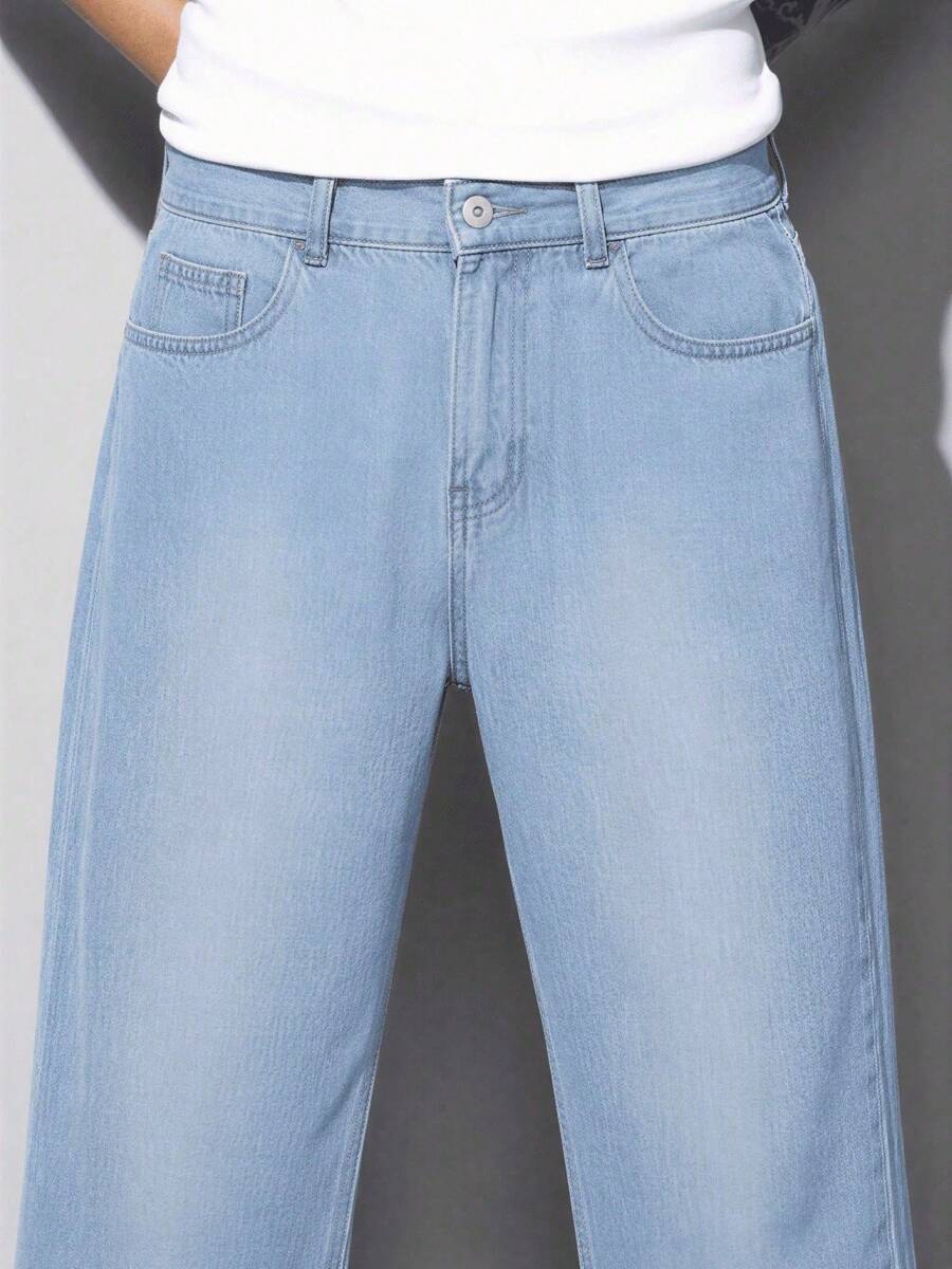 Calça Pavtros Loose Fit Washed Denim Grey - foto 23