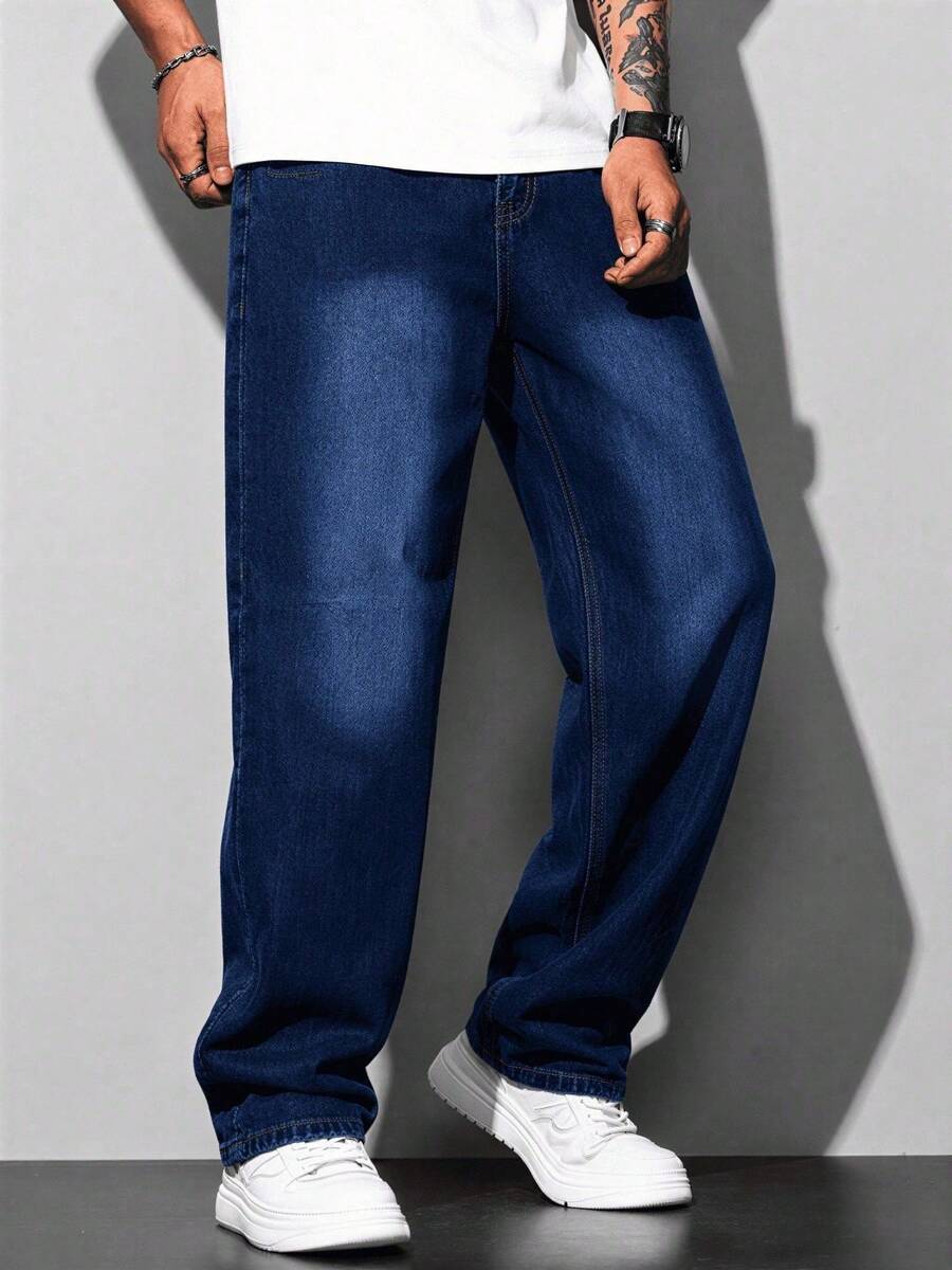 Calça Pavtros Loose Fit Washed Denim Grey - foto 31