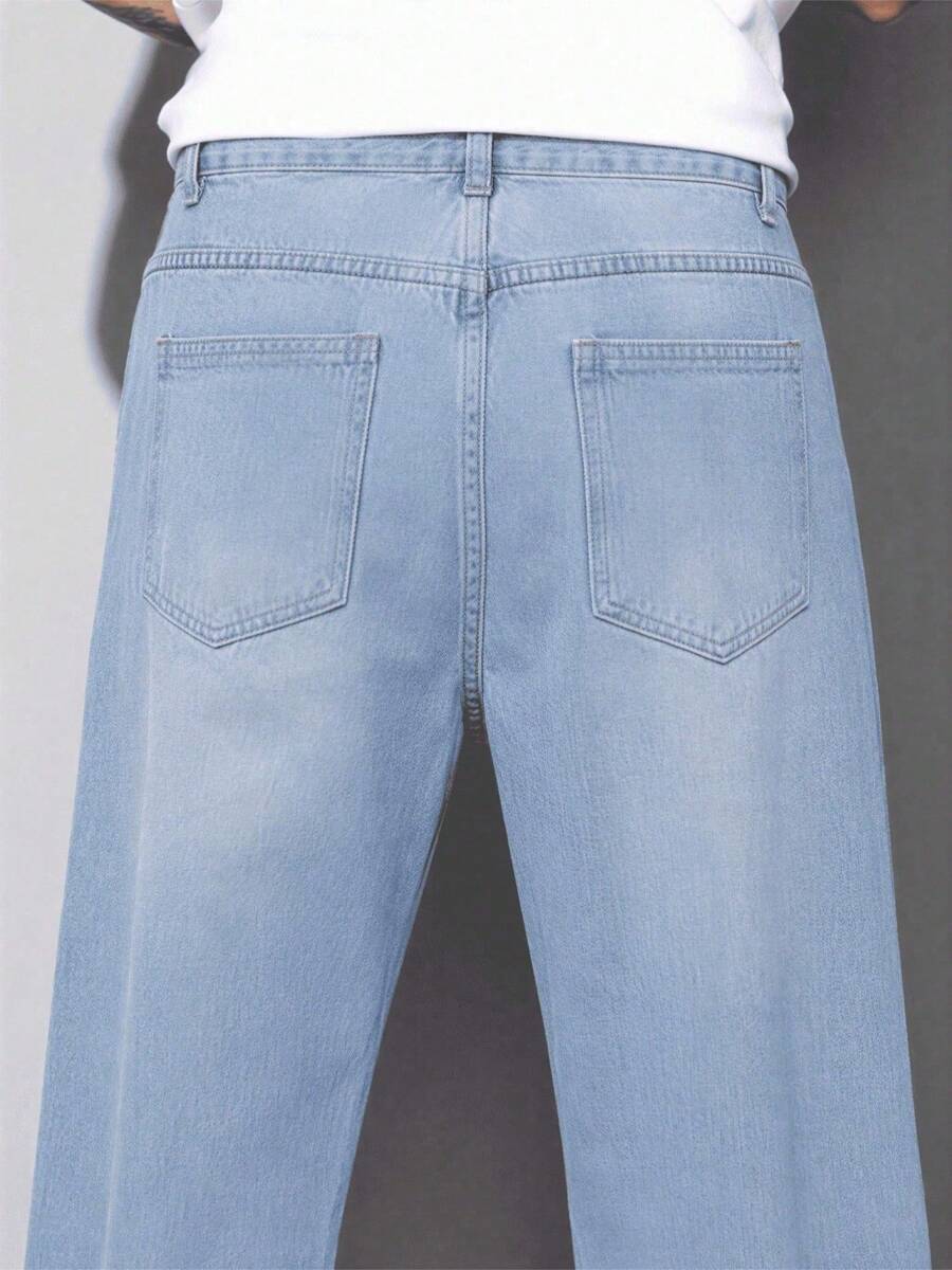 Calça Pavtros Loose Fit Washed Denim Grey - foto 28