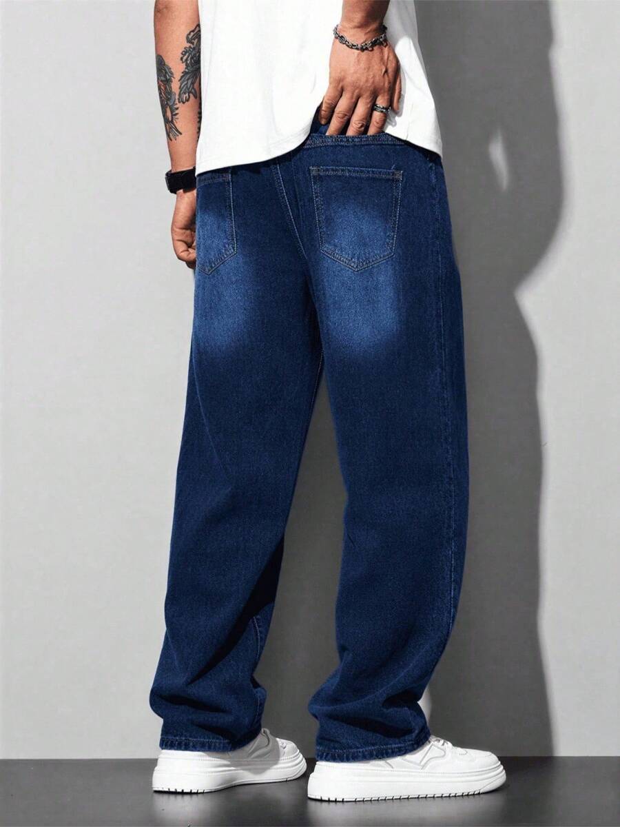 Calça Pavtros Loose Fit Washed Denim Grey - foto 36