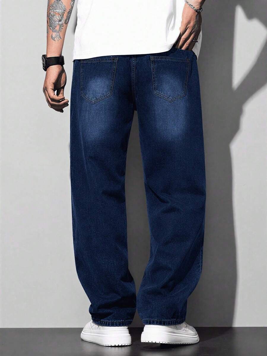 Calça Pavtros Loose Fit Washed Denim Grey - foto 34