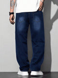 Calça Jeans Masculina Balão Reto Baggy Premium Streetwear Oversized Rapper Ganga Estilo Skatista Folgadas
