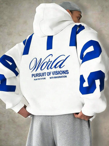 Moletom Azul Pavtros Oversized Logo