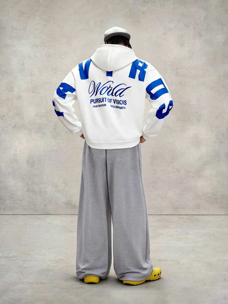 Moletom Azul Pavtros Oversized Logo