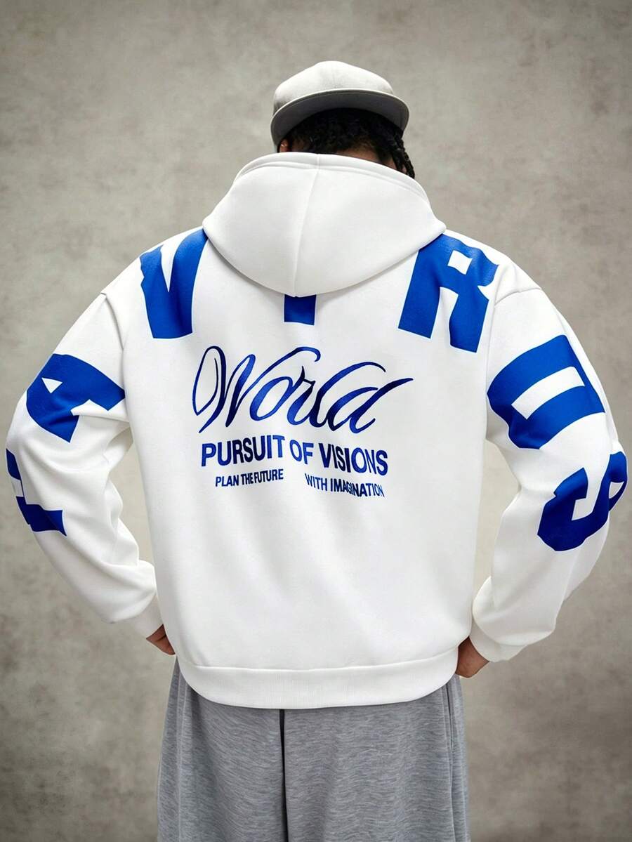 Moletom Azul Pavtros Oversized Logo