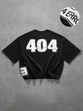 PAVTROS Camiseta Masculina com Estampa de Letras Listradas, Ombros Caídos e Ajuste Solto