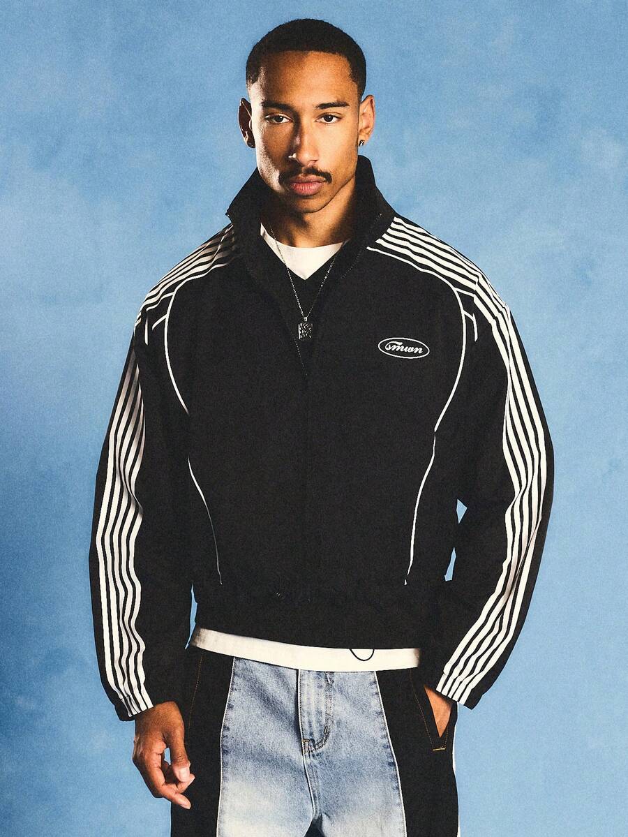 Jaqueta Pavtros Three-Stripe Track Jacket Black - foto 1