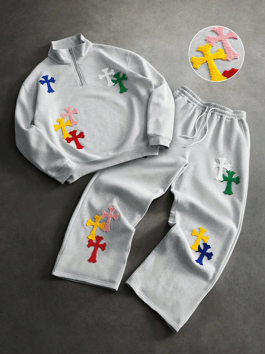 Conjunto Moletom Pavtros Patchwork