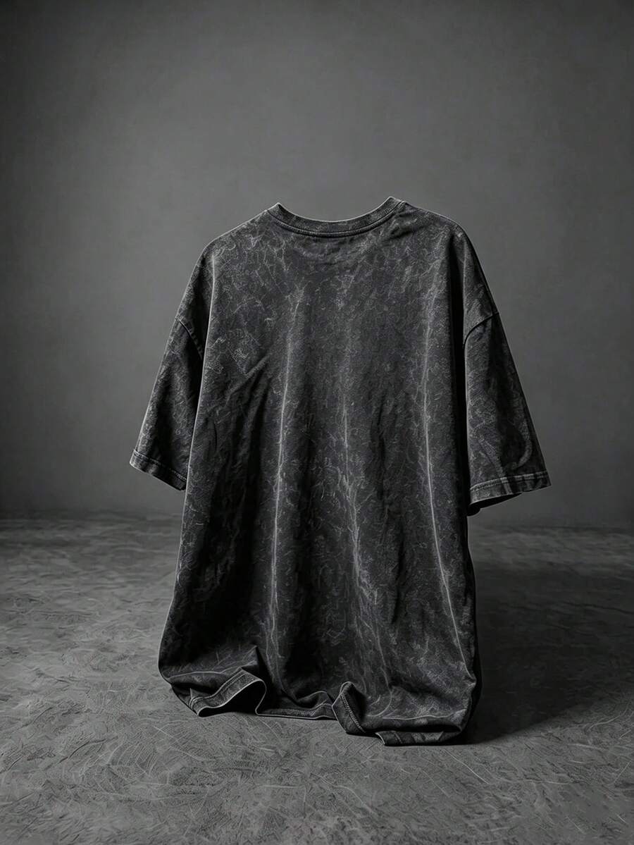 Camiseta Pavtros Folgado Estampa Gráfica Recorte