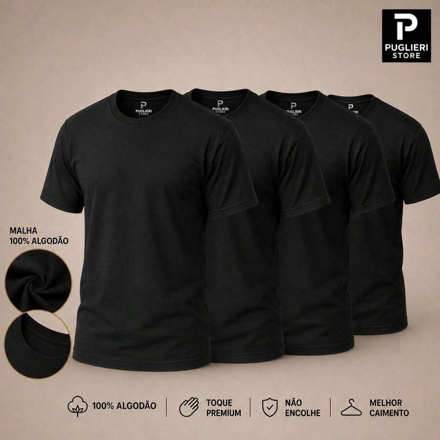 Kit Pavtros Diário Premium 4 Camisetas
