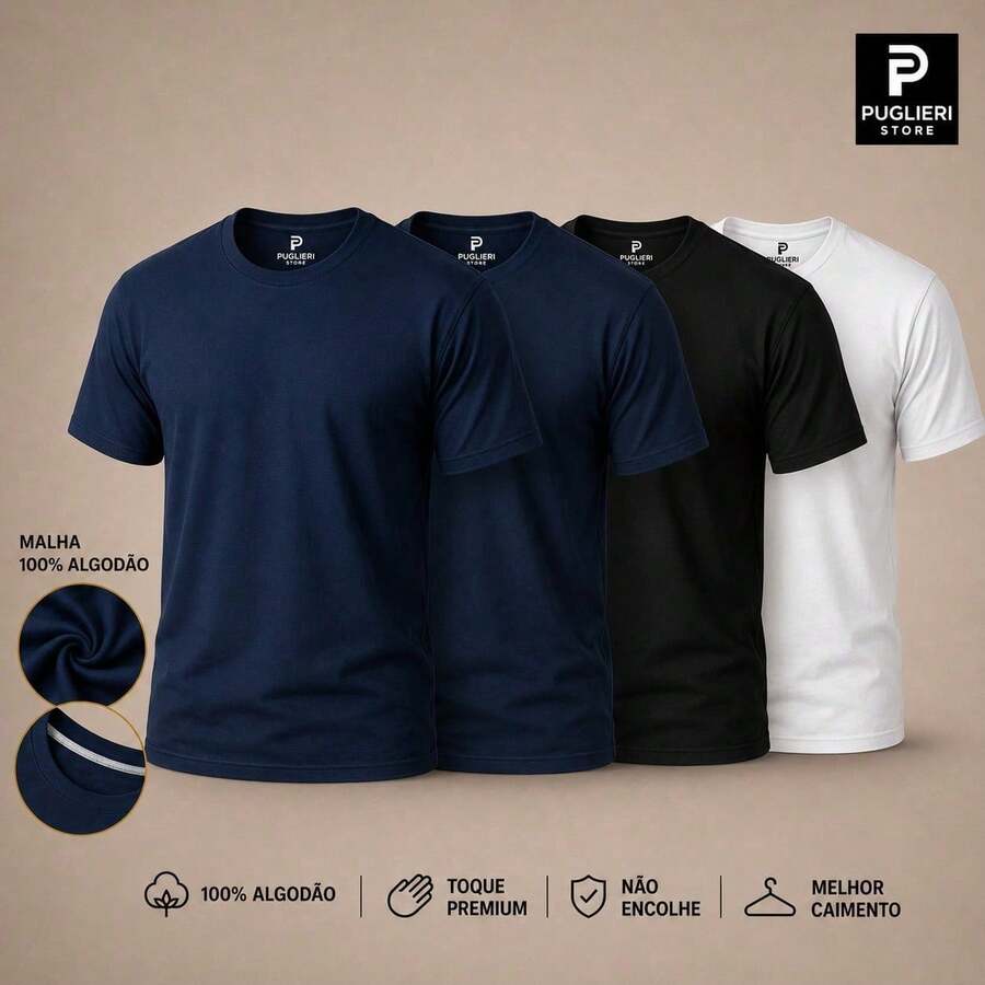 Kit Pavtros Diário Premium 4 Camisetas