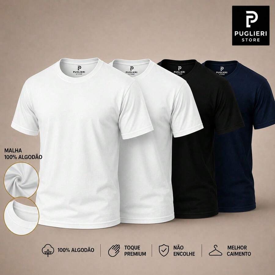 Kit Pavtros Diário Premium 4 Camisetas