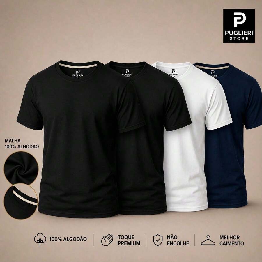 Kit Pavtros Diário Premium 4 Camisetas