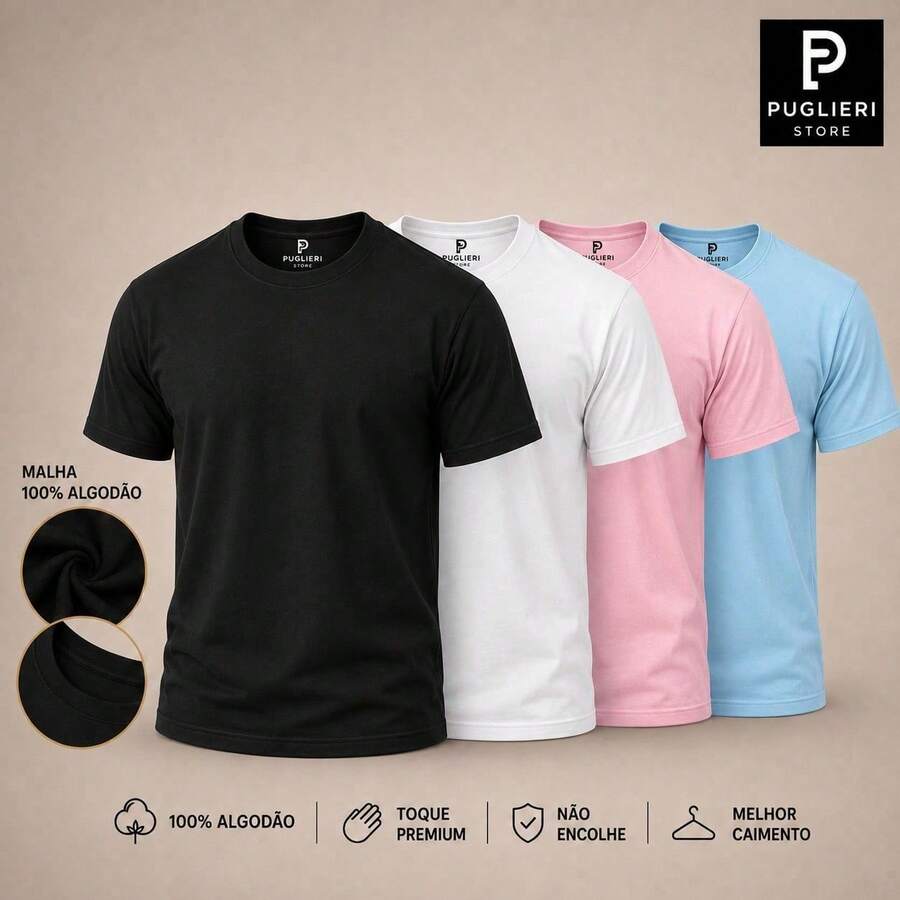 Kit Pavtros Diário Premium 4 Camisetas