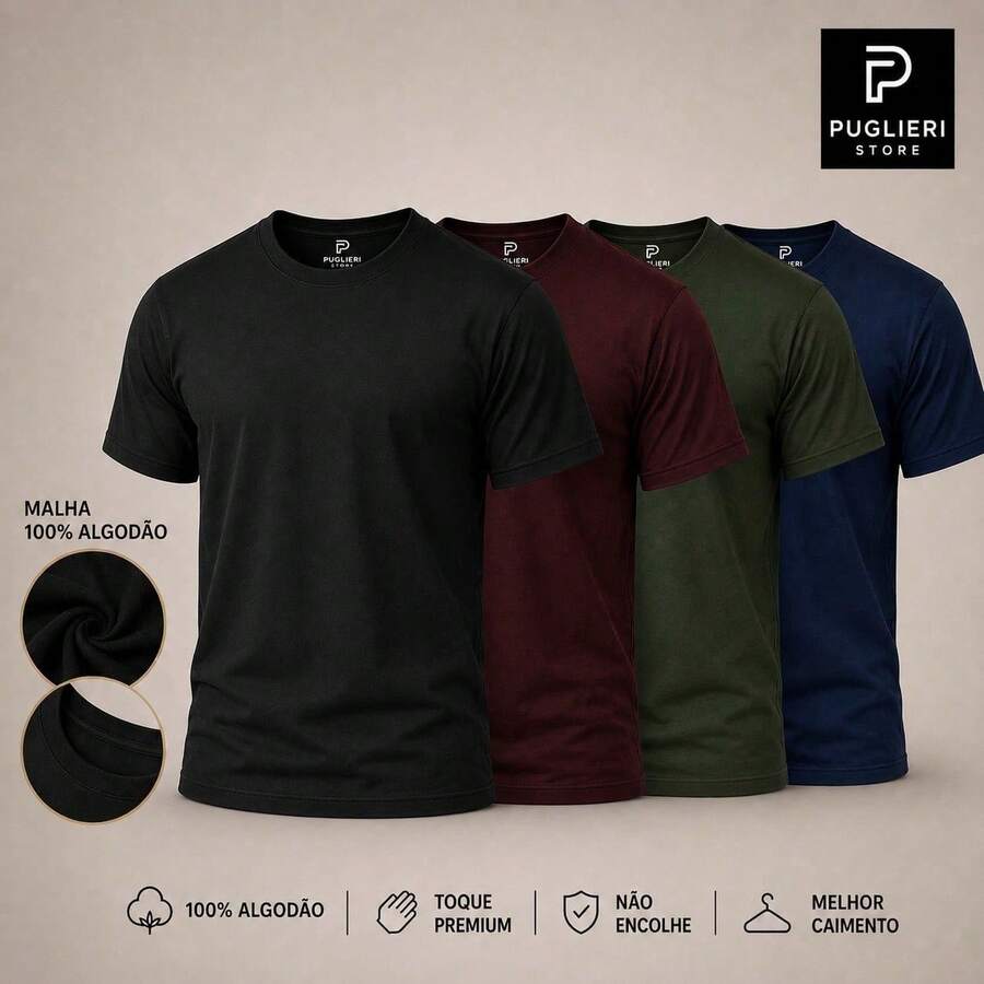 Kit Pavtros Diário Premium 4 Camisetas