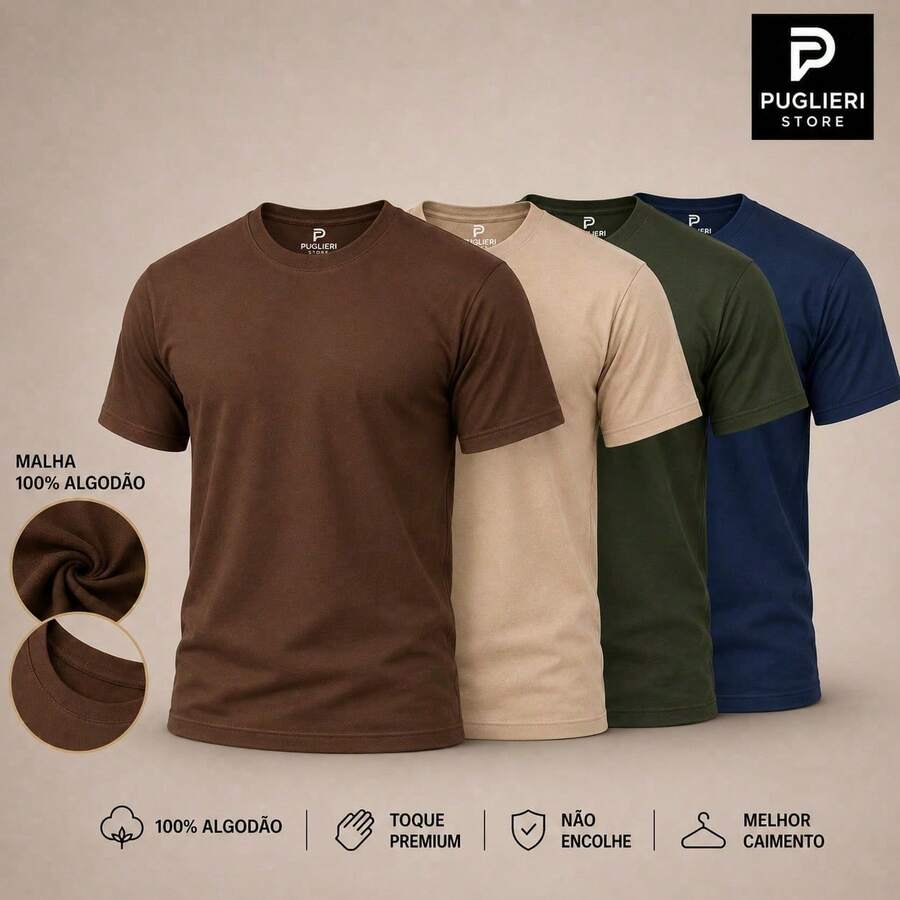 Kit Pavtros Diário Premium 4 Camisetas