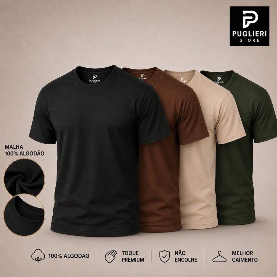 Kit Pavtros Diário Premium 4 Camisetas