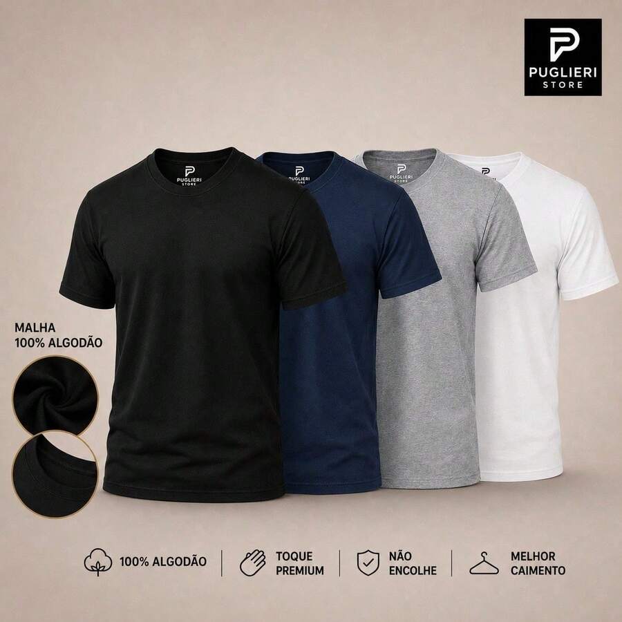 Kit Pavtros Diário Premium 4 Camisetas