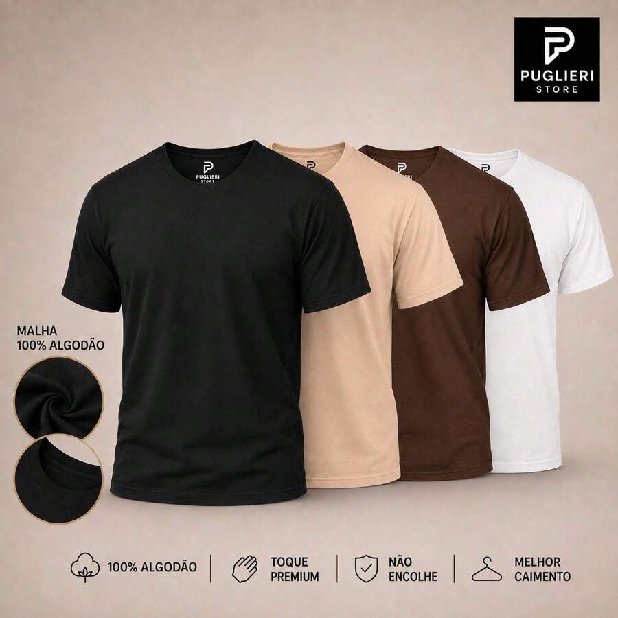 Kit Pavtros Diário Premium 4 Camisetas