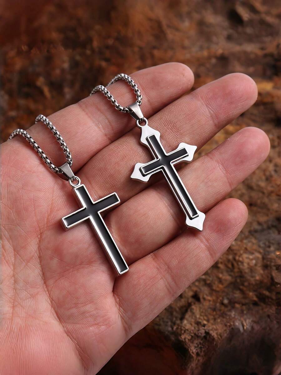 Colar Retro Cross