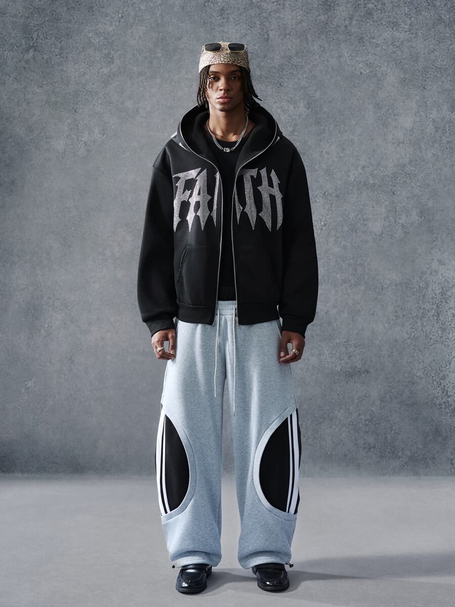 Moletom Pavtros FAITH ZIP HOODIE — BLACK
