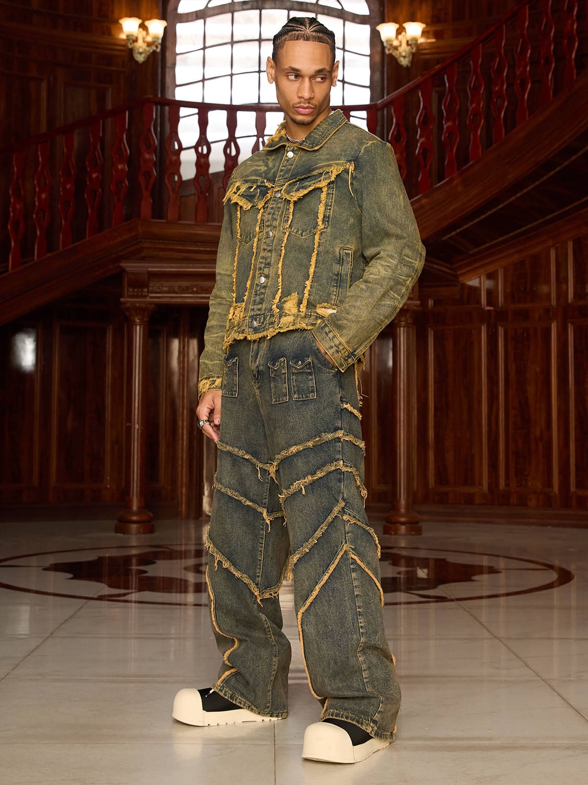 Jaqueta Pavtros Raw Edge Distressed - foto 4