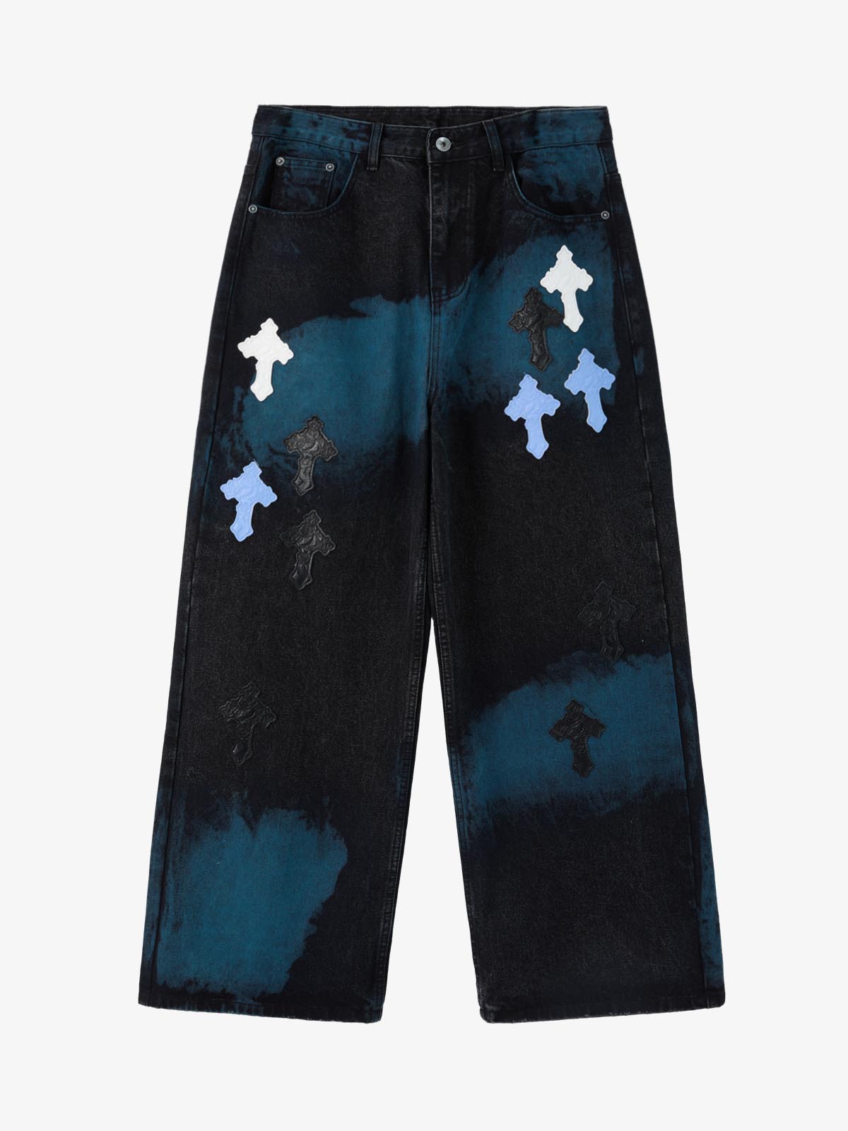 Calça Jeans Pavtros Cross Leather Patch Washed — Foto 2