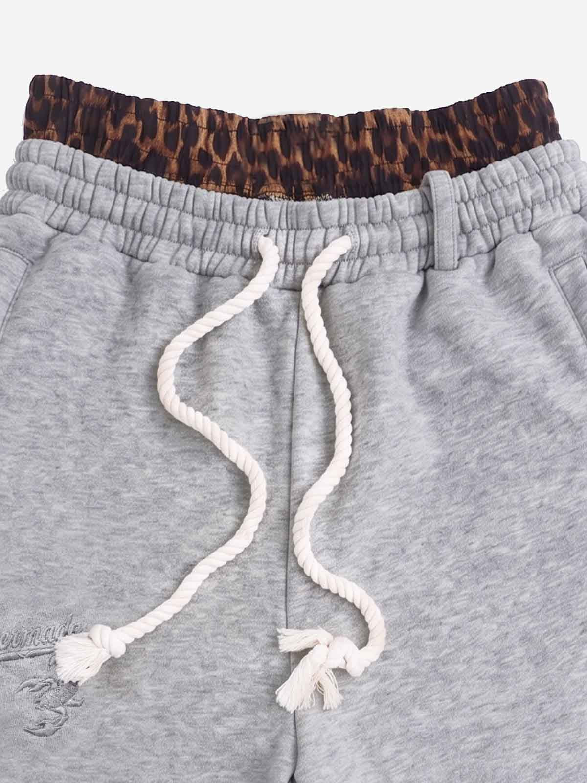 Shorts Pavtros Logo Embroidery Double Waist