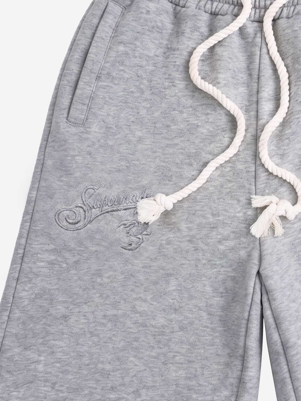 Shorts Pavtros Logo Embroidery Double Waist