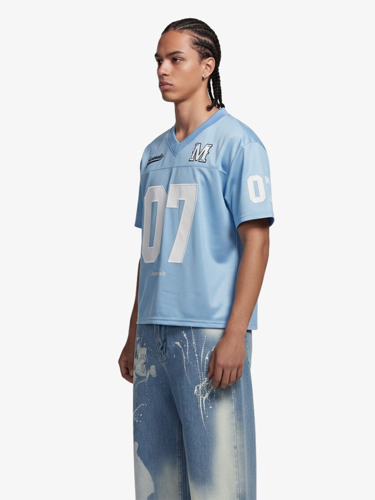 Camiseta Pavtros Studios Blue Retro Jersey Oversized