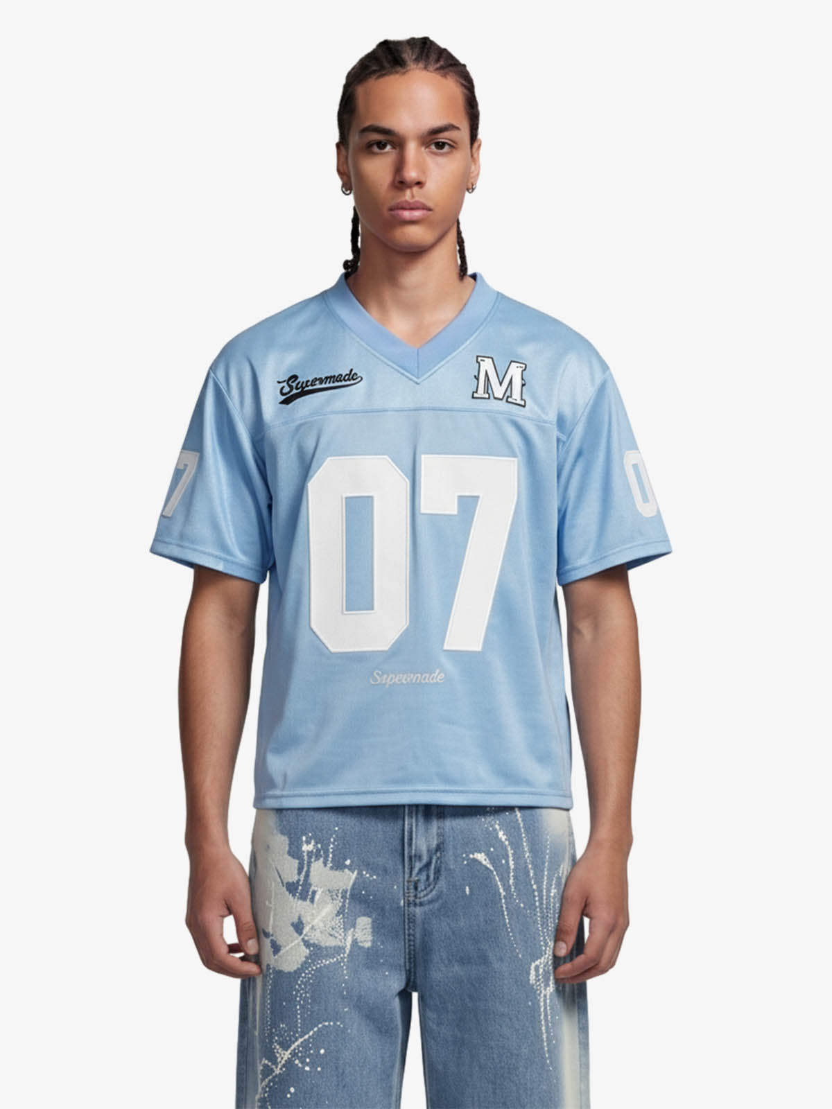 Camiseta Pavtros Studios Blue Retro Jersey Oversized