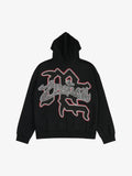 Moletom Retro Hip-Hop Cupid Rhinestone Zip Up