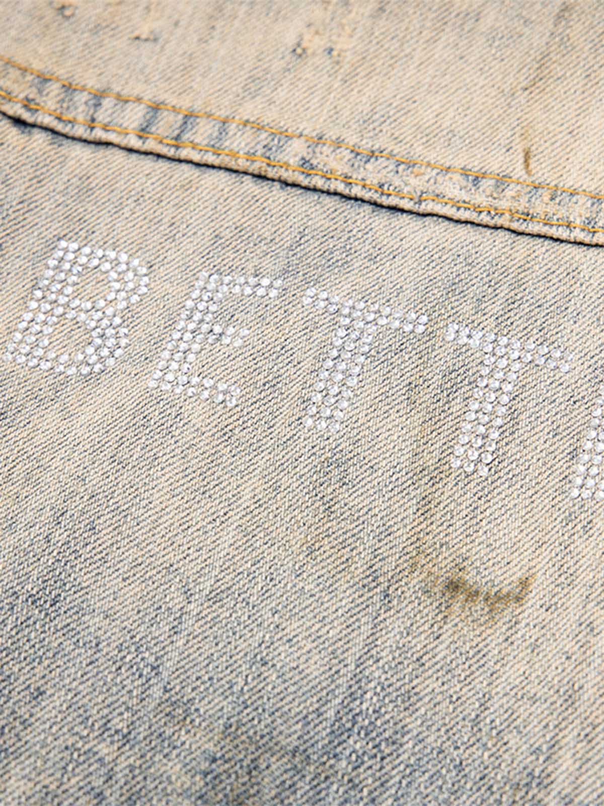 Jaqueta Pavtros Studios Destroyed Oil Wash Denim Jacket — Foto 9