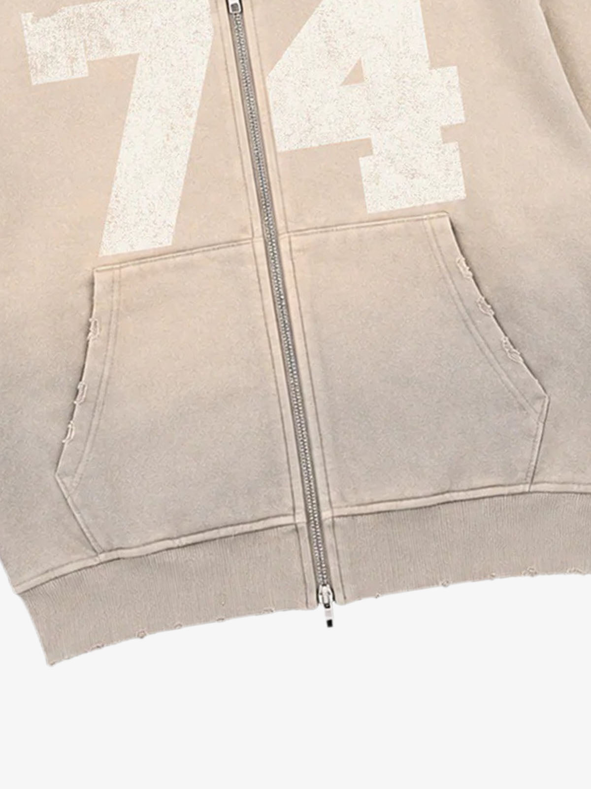 Moletom Pavtros Washed Ombré Number Graphic