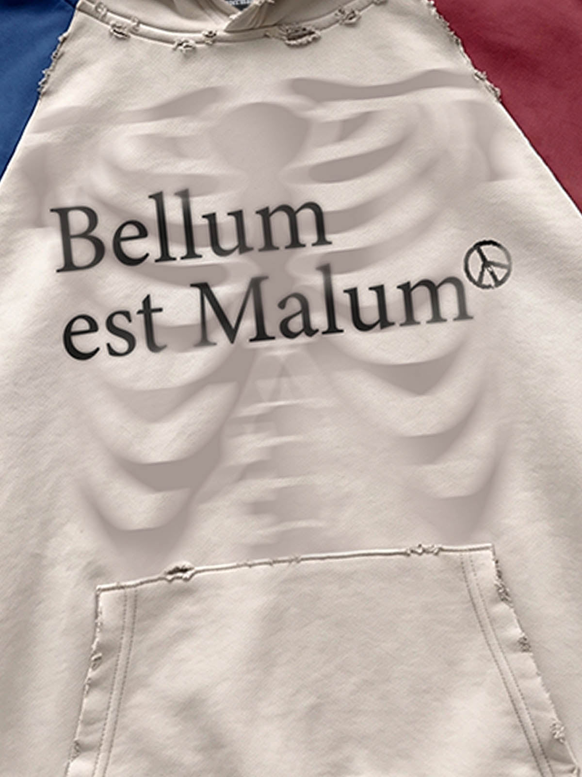 Moletom Pavtros Grunge Skeleton Ribcage Graphic