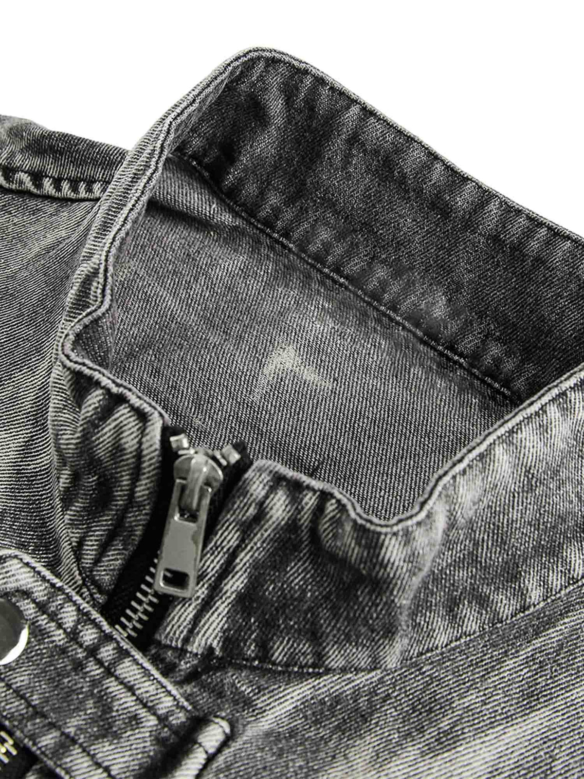 Jaqueta Pavtros Hip-hop Distressed Washed Printed Denim - 2239 - foto 3