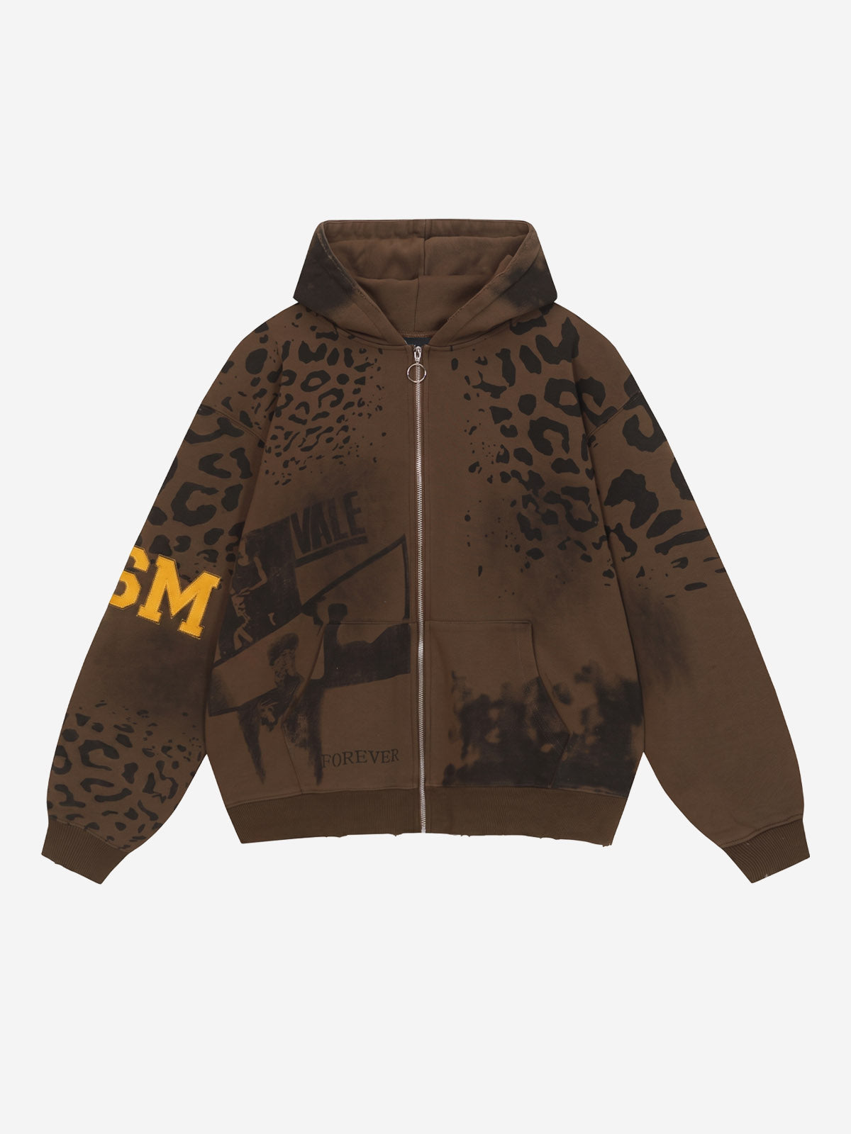 Moletom Pavtros Leopard Logo Appliqué Distressed