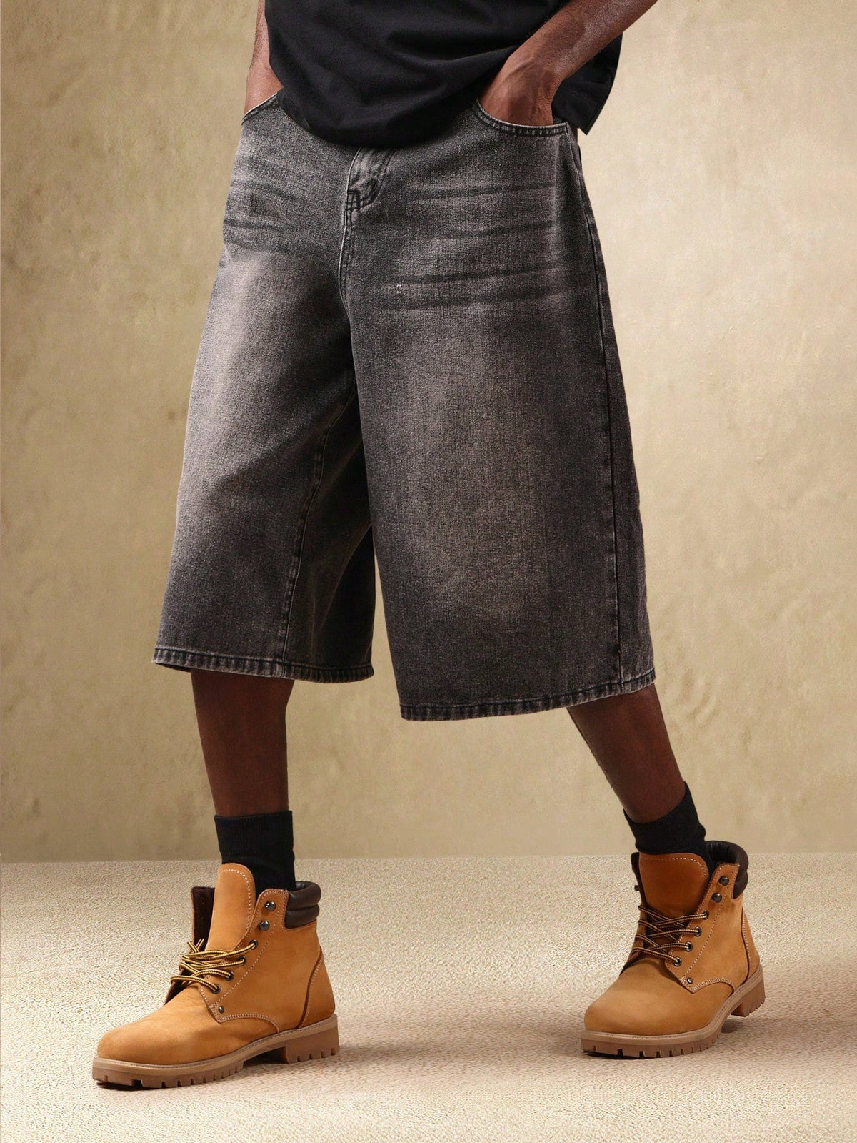 Short Pavtros Denim Oversized Perna Larga - foto 10