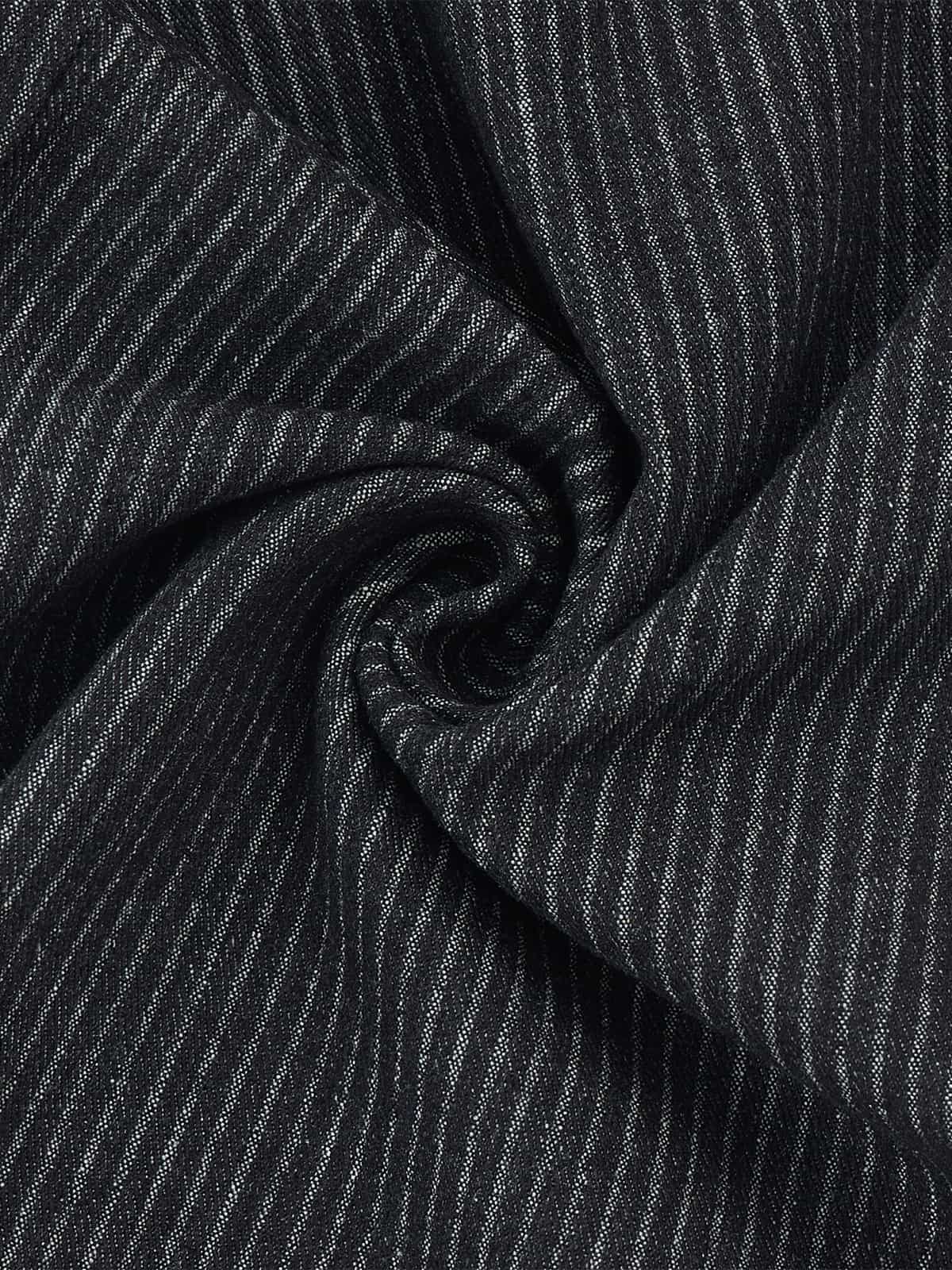 Calça Pavtros Pinstripe Pleated Wide Leg